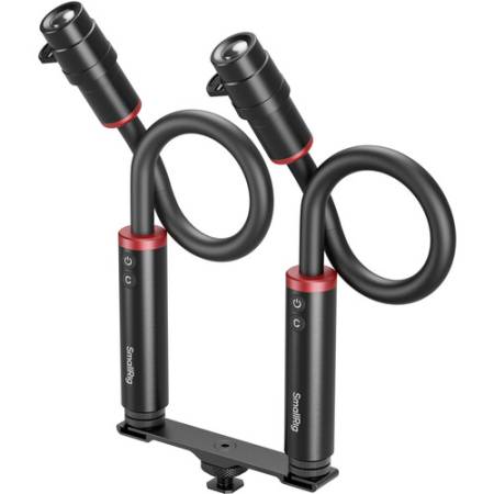 SmallRig 5796 RM 03 (2 sztuki) - zestaw, 2x lampa LED do makrofotografii na elastycznym ramieniu + akcesoria i ramię z mocowaniami zimna stopka